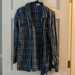 Muted green flannel